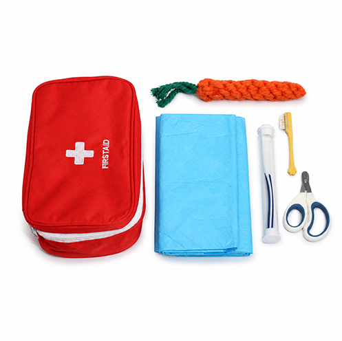 Dog Care Supplies Set Walking Hygiene Grooming Pouch Pet Start Kit