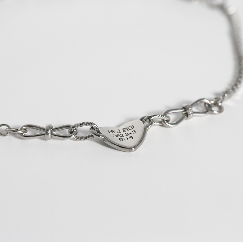 Dog and Cat Necklace Identification Tag Surgical Engraving Name Tag Heart Pendant Cubic Chain