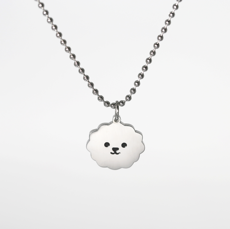 Dog and Cat Necklace Identification Tag Surgical Engraving Name Tag Bichon Pendant