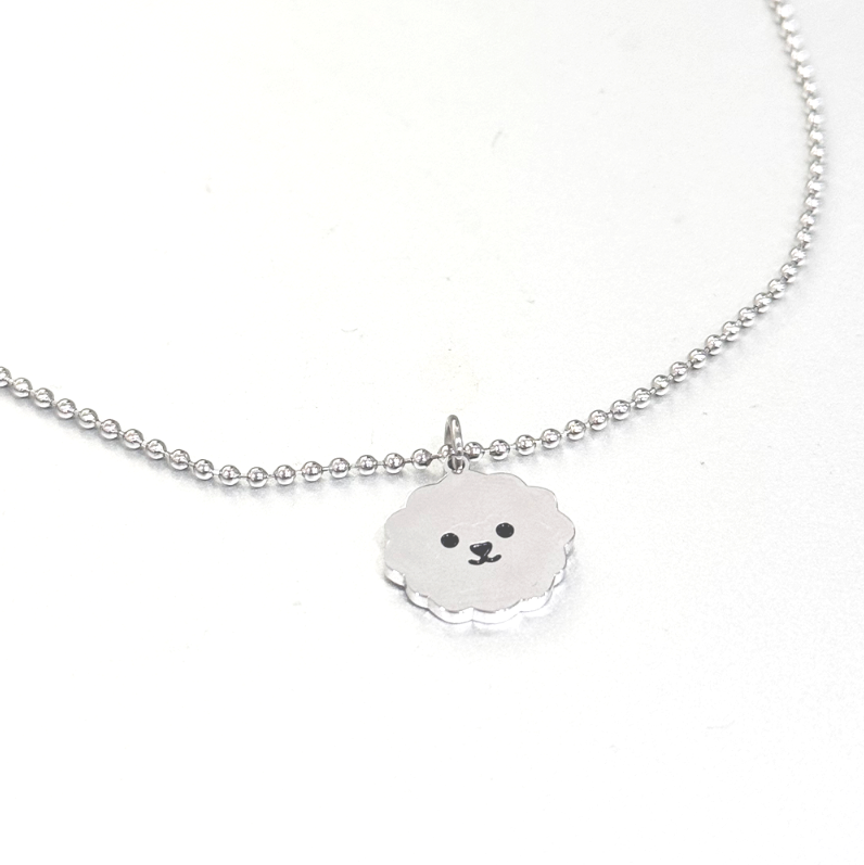 Dog and Cat Necklace Identification Tag Surgical Engraving Name Tag Bichon Pendant