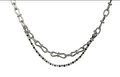Puppy and Cat Necklace Surgical Steel Chain 8-Plain Cubic Layered