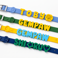 Dog and Cat Silicone Waterproof Identification Tag Alphabet Custom Lightweight Walking Leash