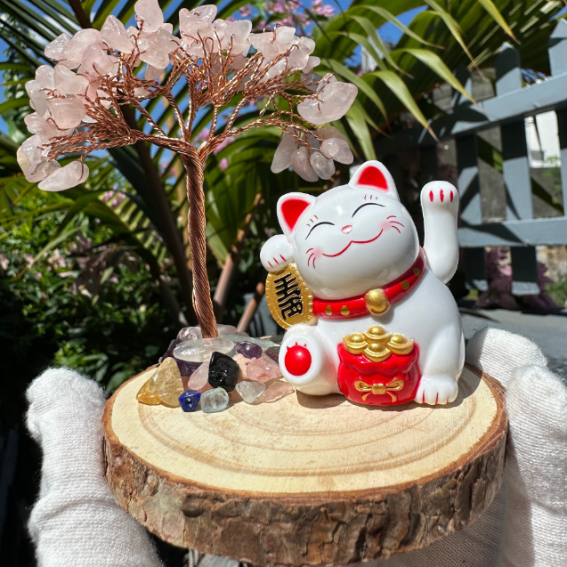 Natural Crystal Crystal Wood Feng Shui Interior Decoration 6 Types Lucky Objects Store Office Opening Gift